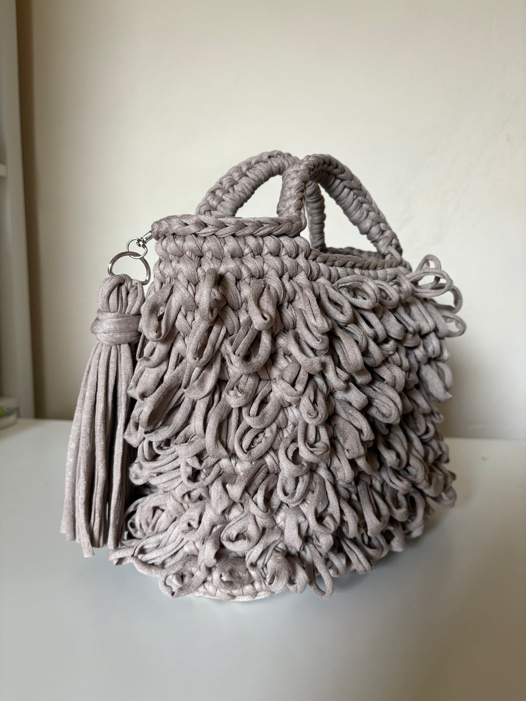 Handmade crochet handbag