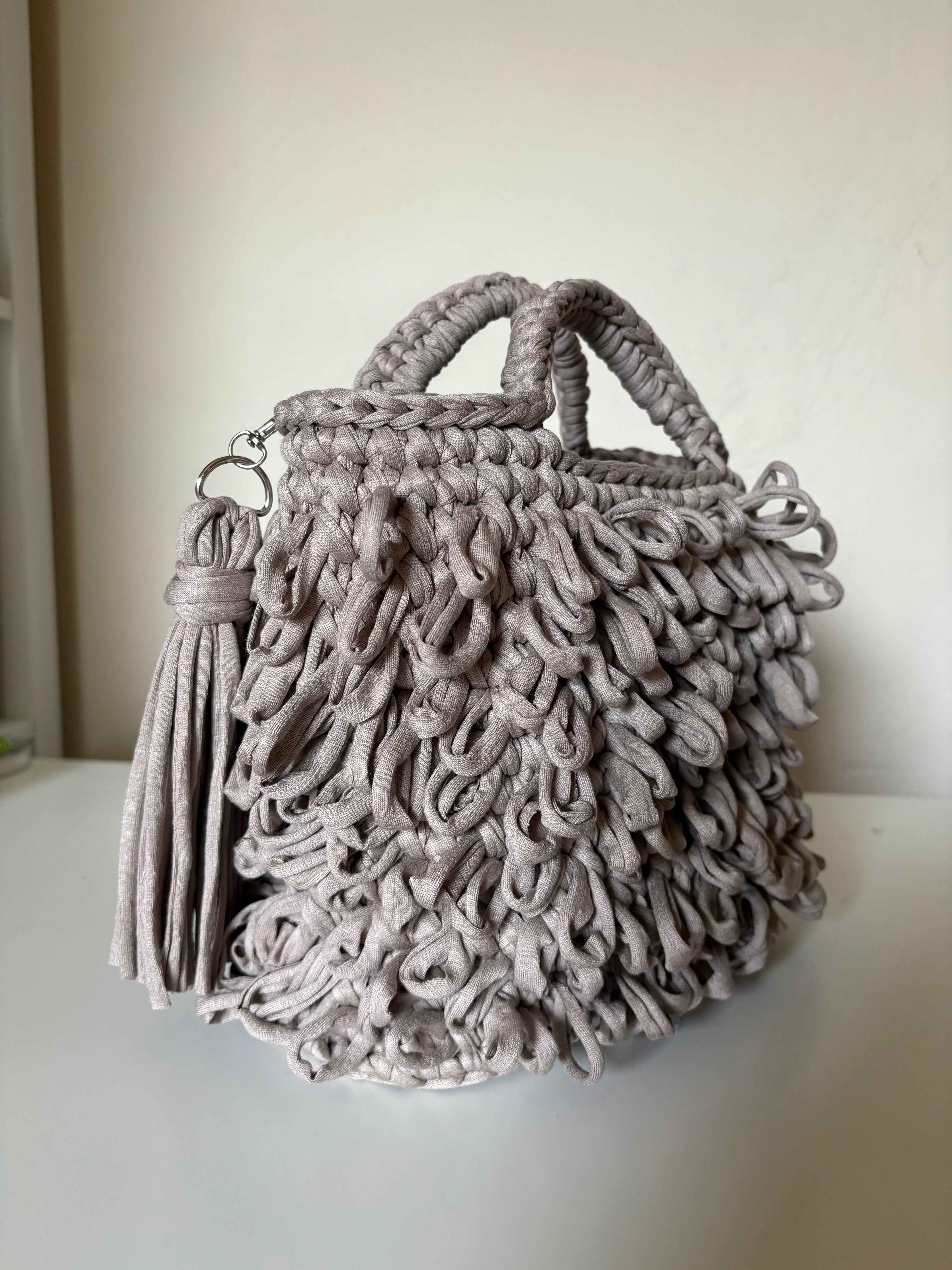 Handmade crochet handbag